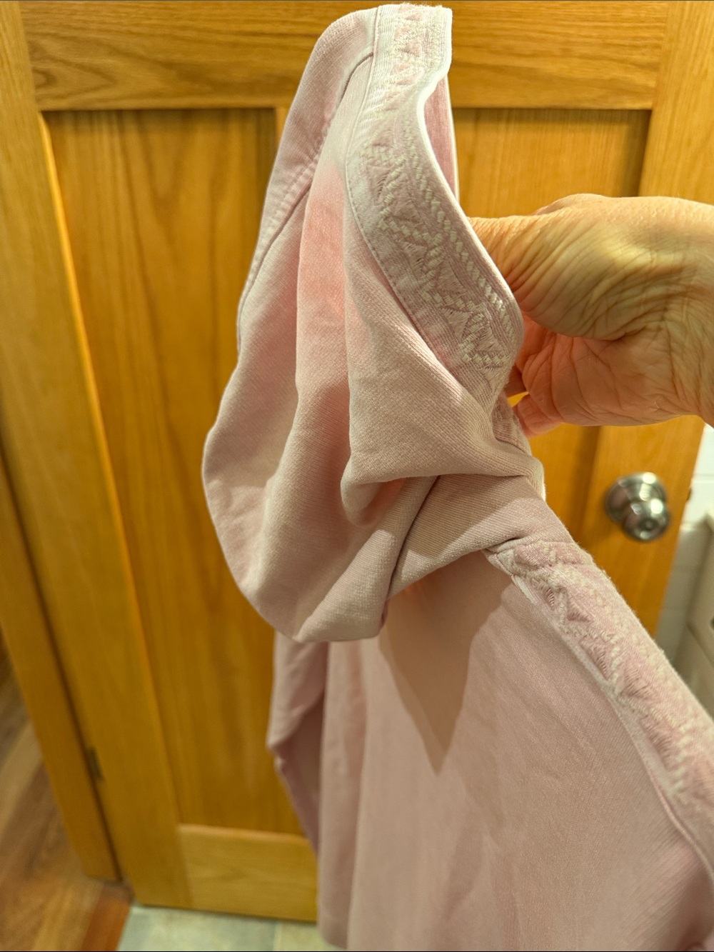 J. Jill Pink Embroidered Hooded Pullover - Picture 5 of 5